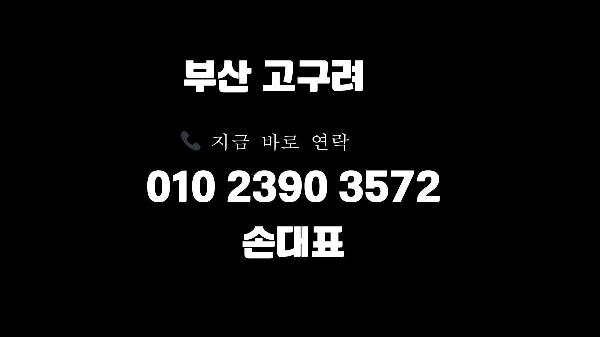 부산고구려 손대표 후기 010-2390-3572 qkrehdrb.com 예약문의