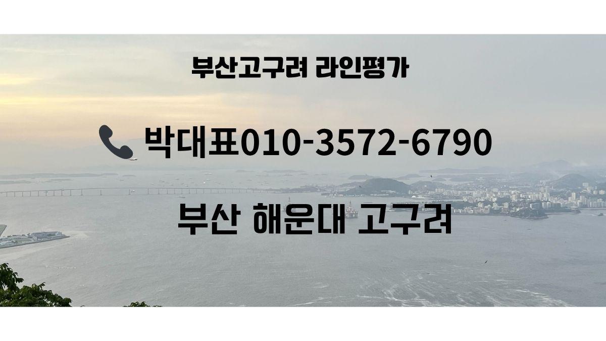 부산 해운대 고구려 관련 안내 이미지, 박대표 010-3572-6790, 바다 전경 배경